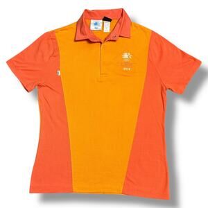 Vintage 1984 Levi’s Olympic Games Official Staff Uniform Orange Polo Shirt 80s M